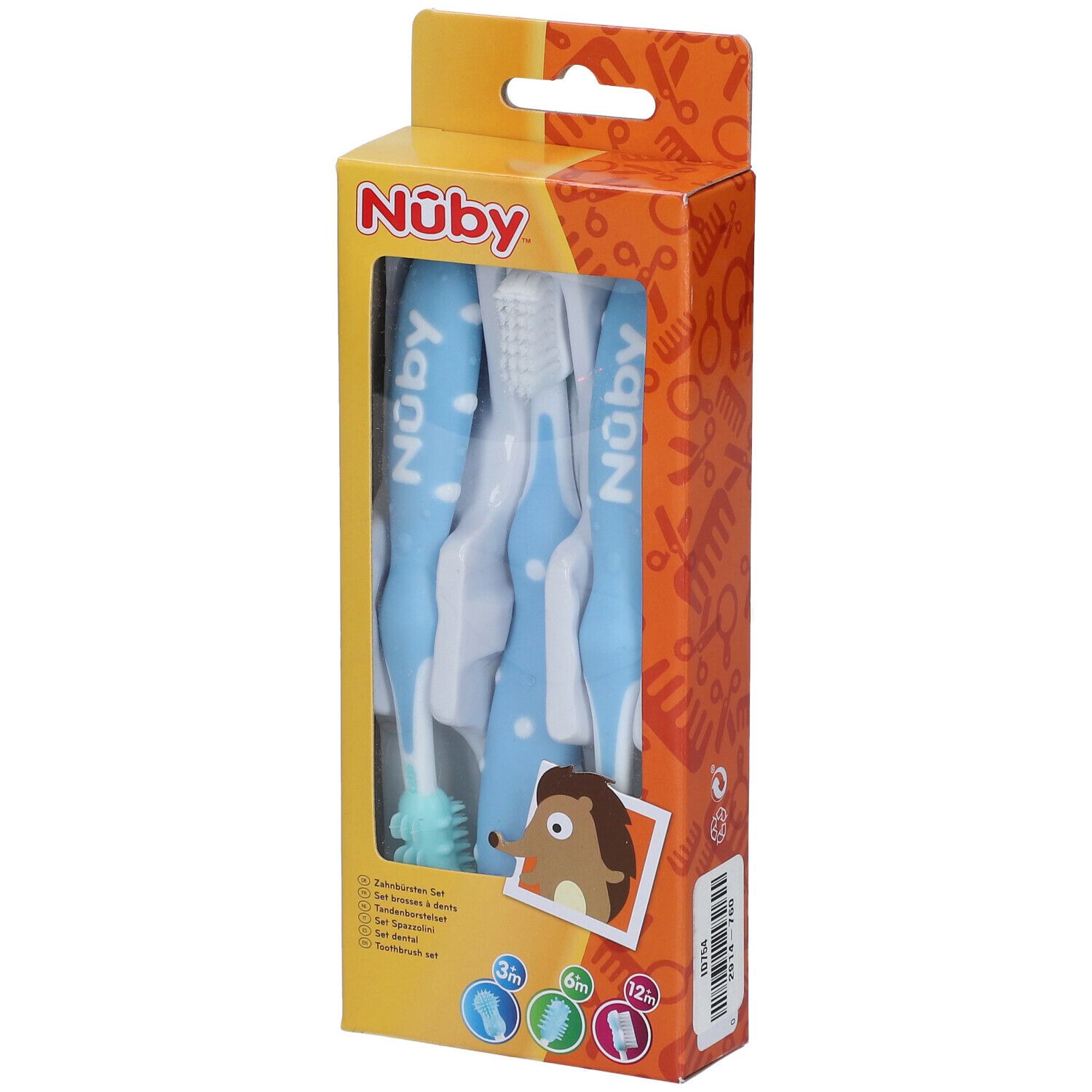 Nûby Zahnbürsten-Set + 3 Monaten (Farbe nicht wählbar)