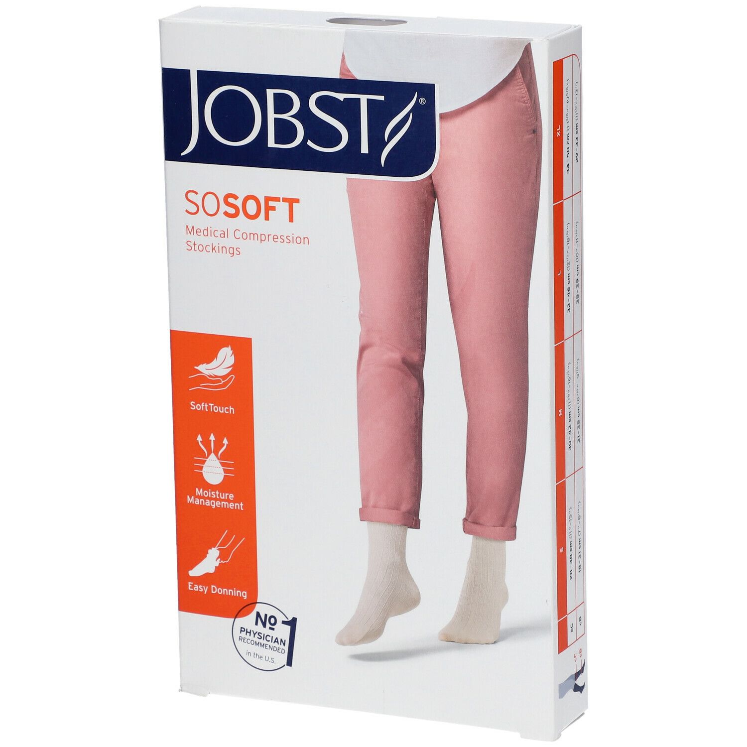 Jobst SoSoft Kniestrumpf Klasse 2 gerippt Medium Schwarz