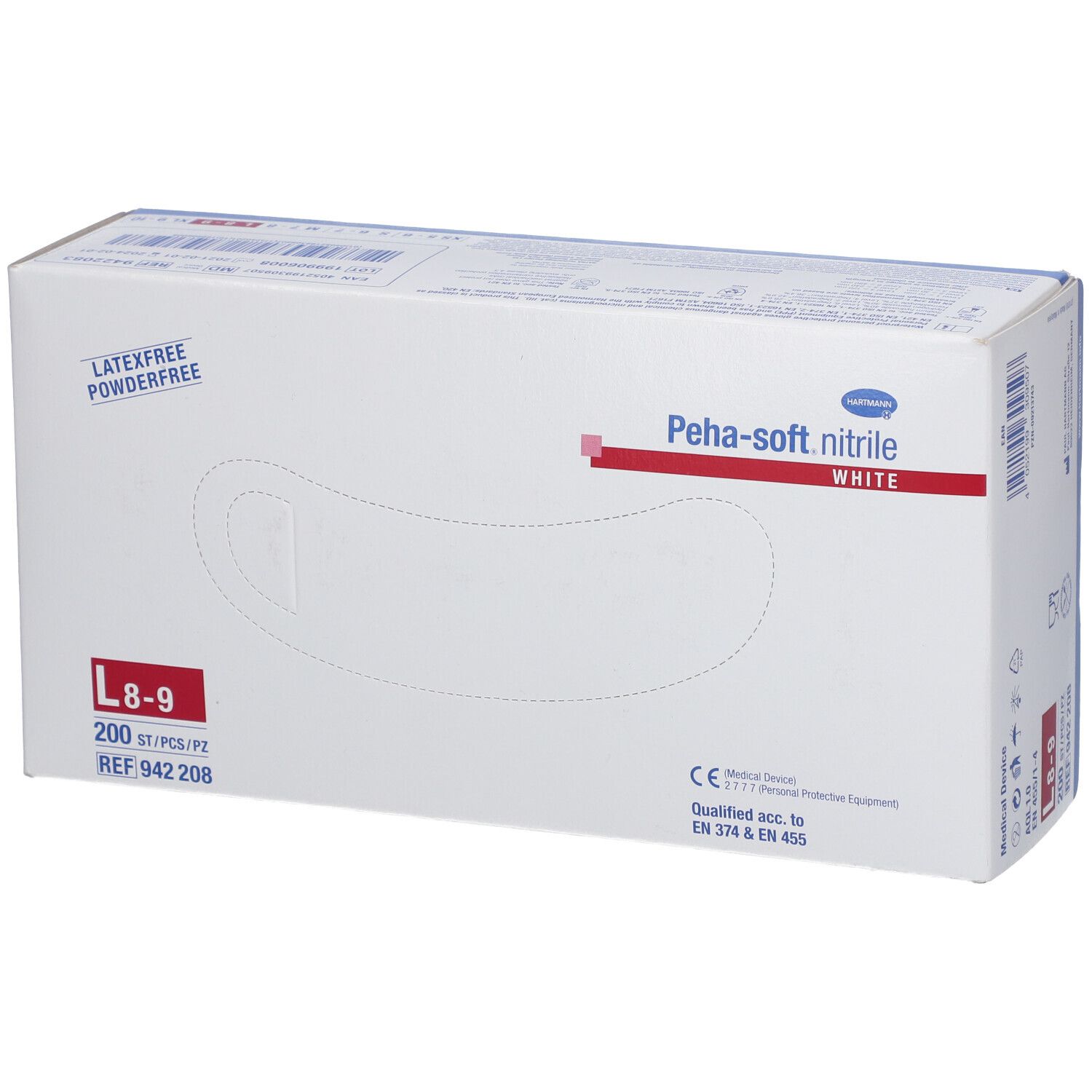 Peha-soft® nitrile white powderfree Gr. L