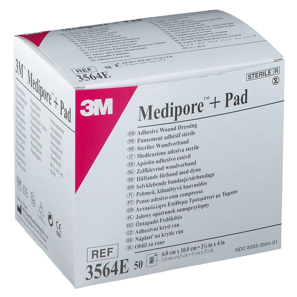 3Mâ„¢ Mediporeâ„¢ +Pad 6 cm x 10 cm