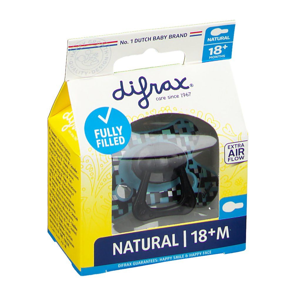 Difrax Sucette Natural +18 Mois