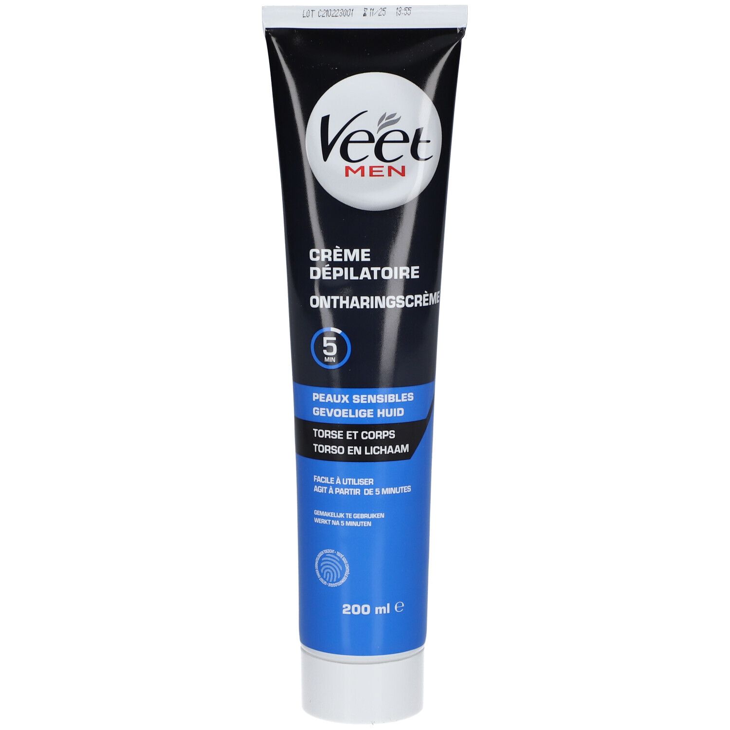 Veet MEN Crème dépilatoire Peaux sensibles