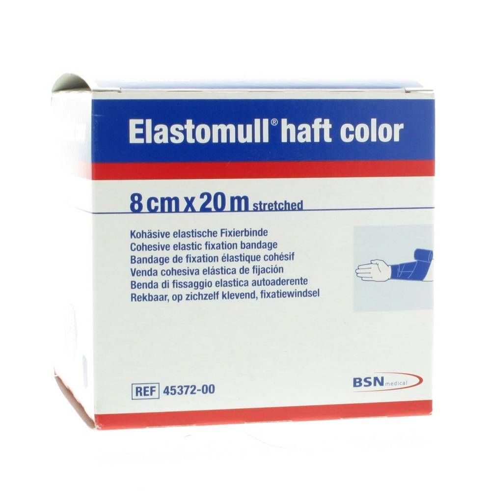 Elastomull® haft color 8 cm x 20 m blau