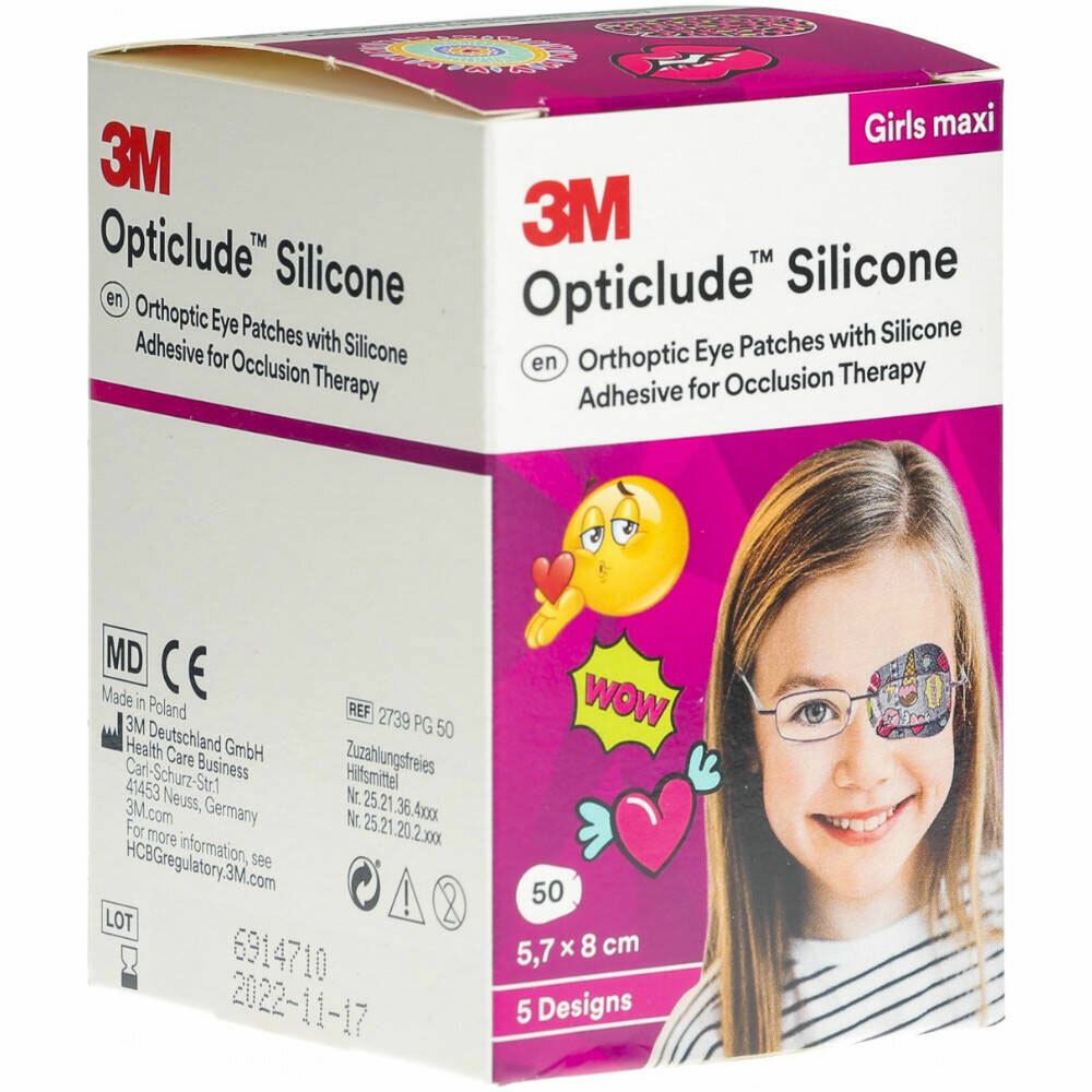 Image of 3M Opticlude™ Silicone Girls maxi Augenpflaster 5,7 x 8 cm