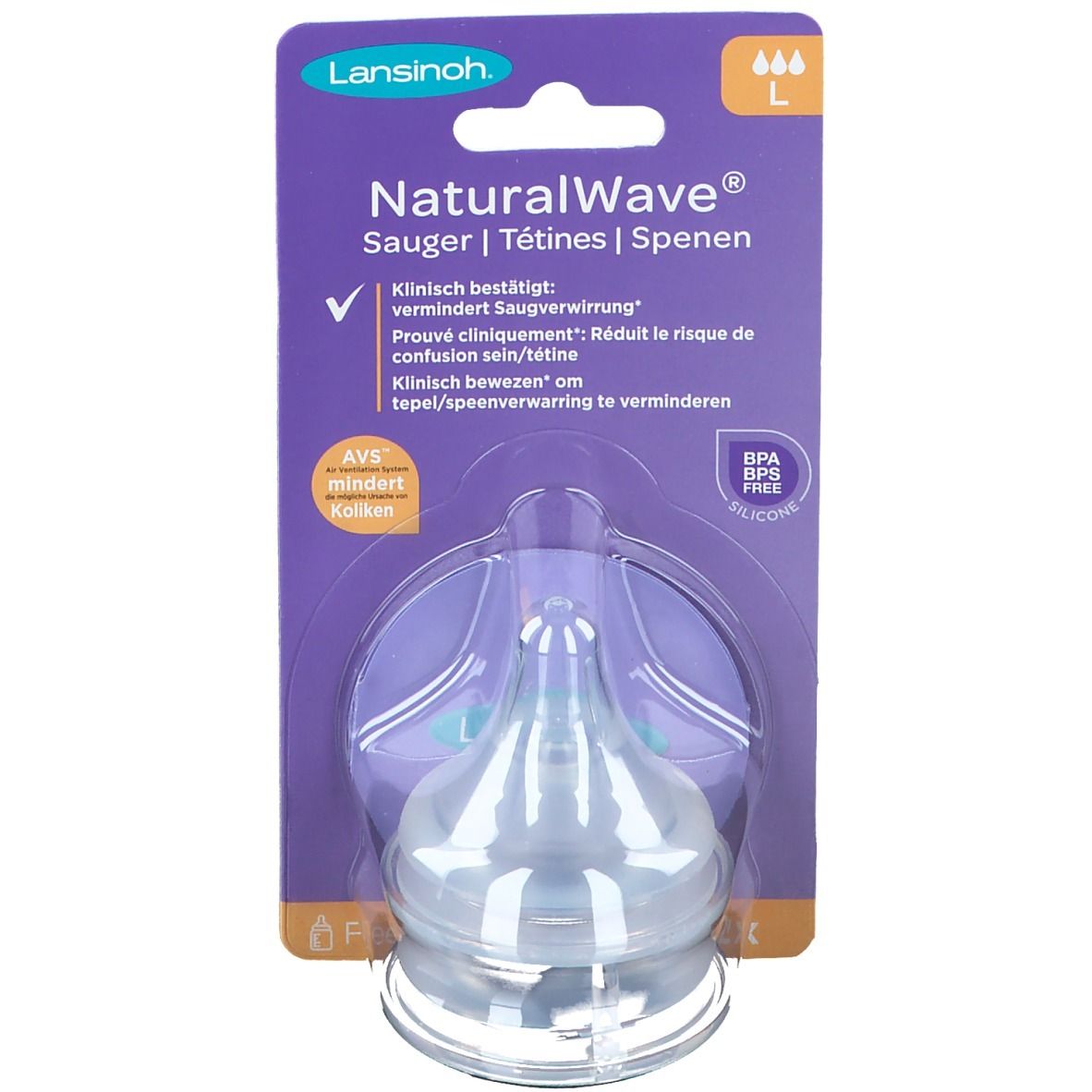 Lansinoh® mOmma® NaturalWave™ Sauger schneller Milchfluss