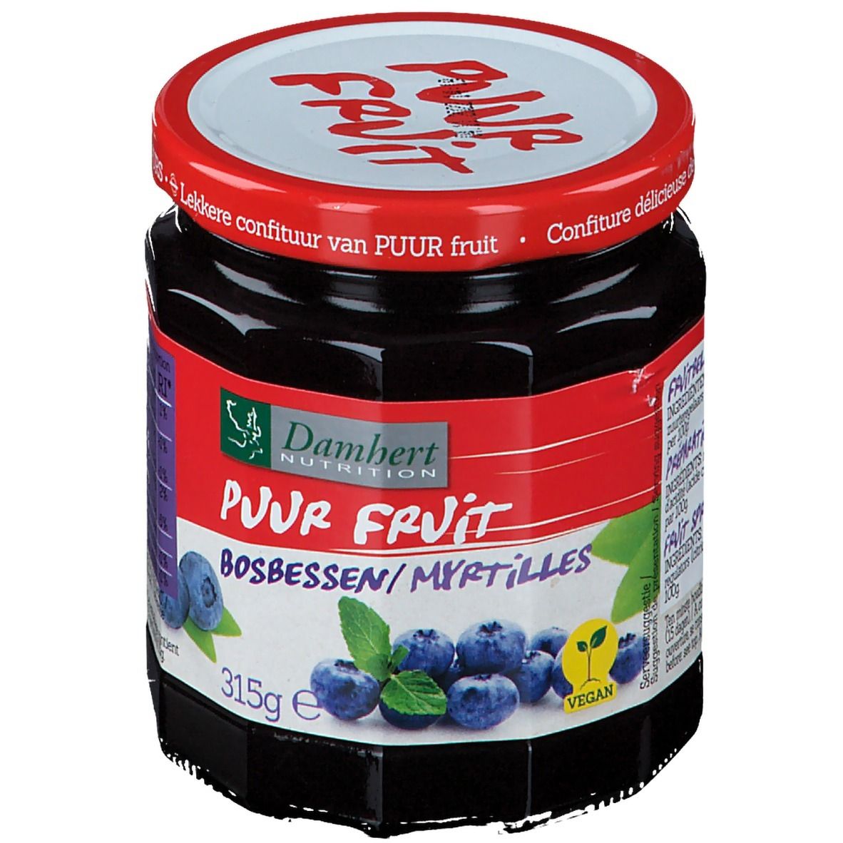Damhert Puur Fruit Confiture Myrtilles