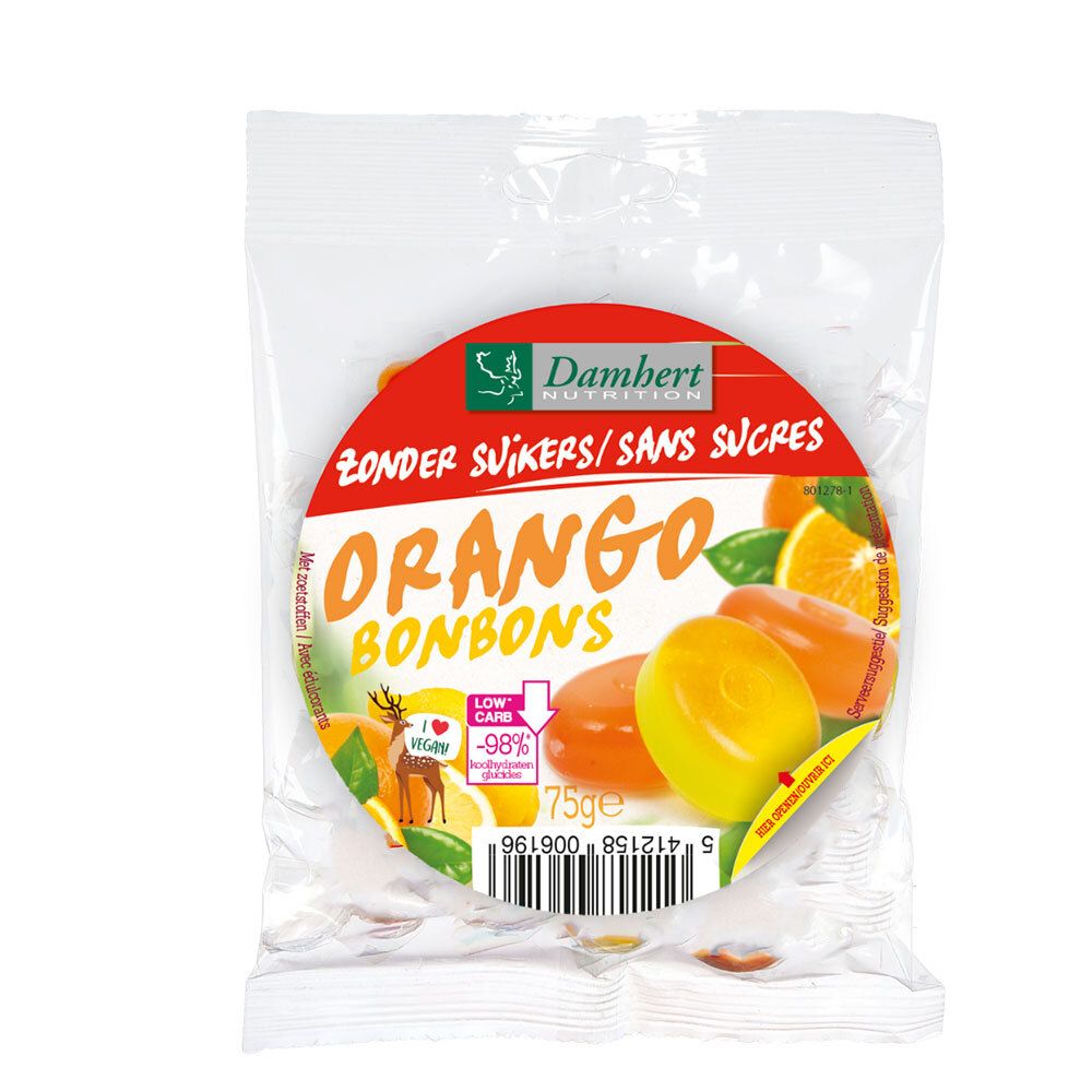 Image of Damhert Orangen Bonbons zuckerfrei