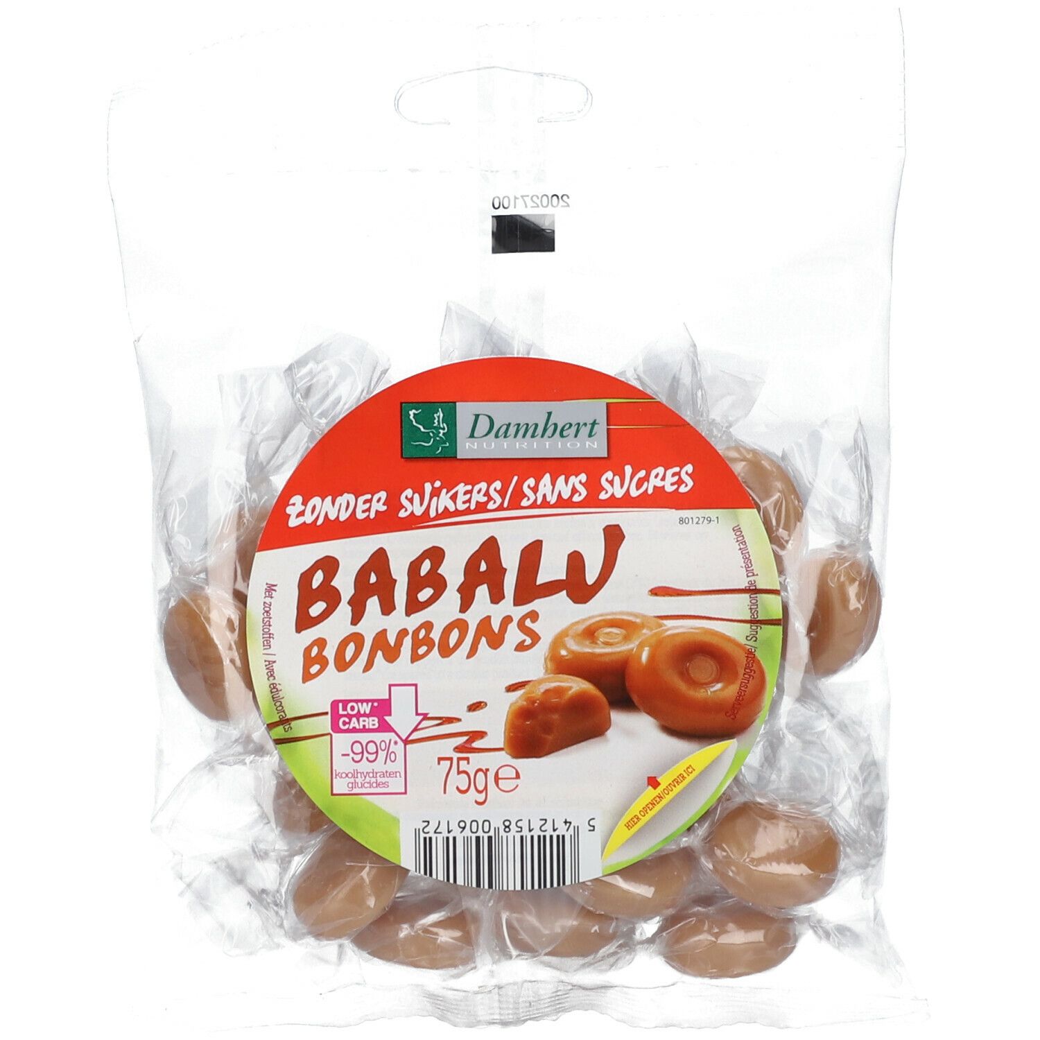 Image of Damhert Babalu Karamell Bonbons ohne Zucker