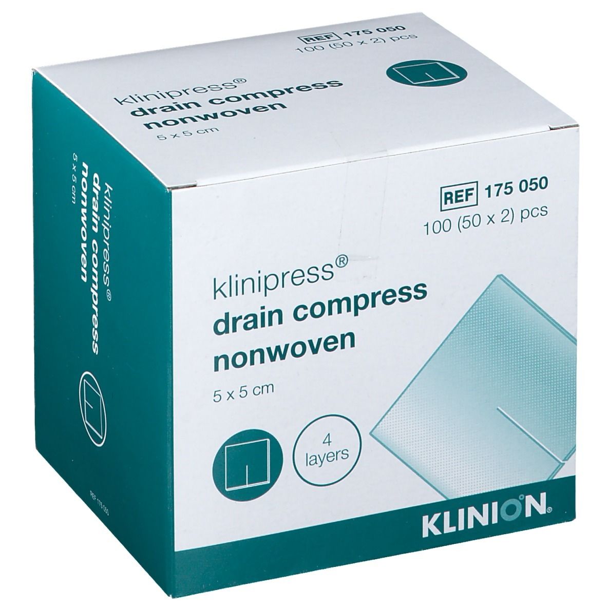 Image of KLINION® Drainage Kompresse 5 x 5 cm