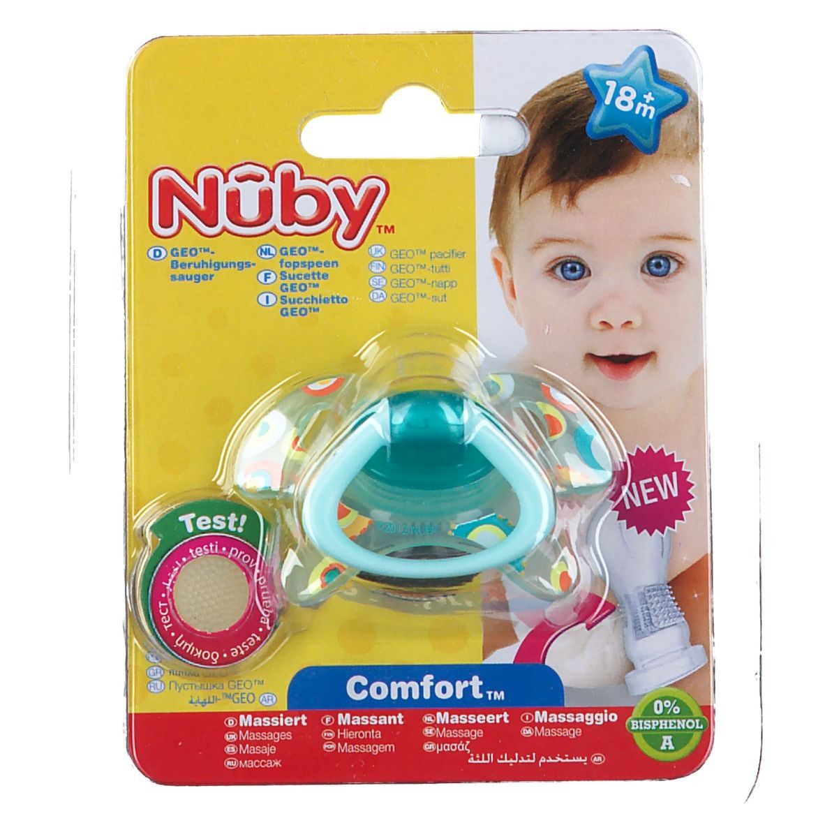 Nuby Sucette Tritan Geo Orthodontique +18m