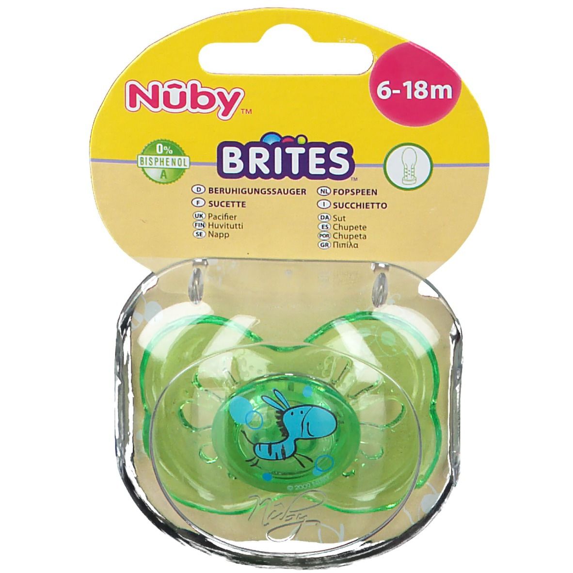 Nûby Brites Ovaler Schnuller 6- 18 Monaten