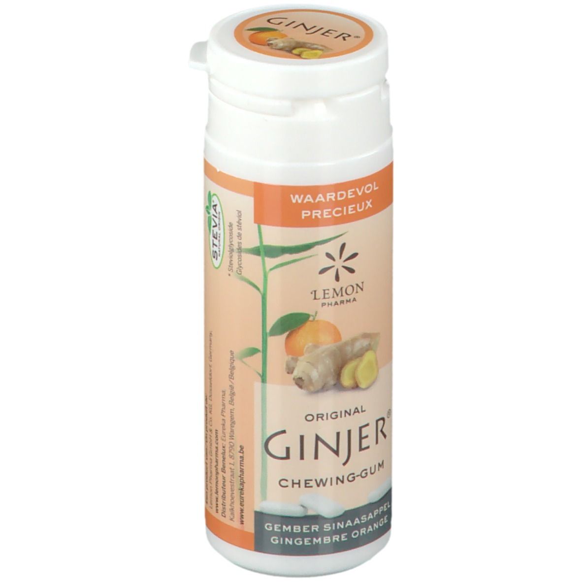 Ginjer® Original Xylitol ChewingGum OrangeGingembre shopapotheke.ch