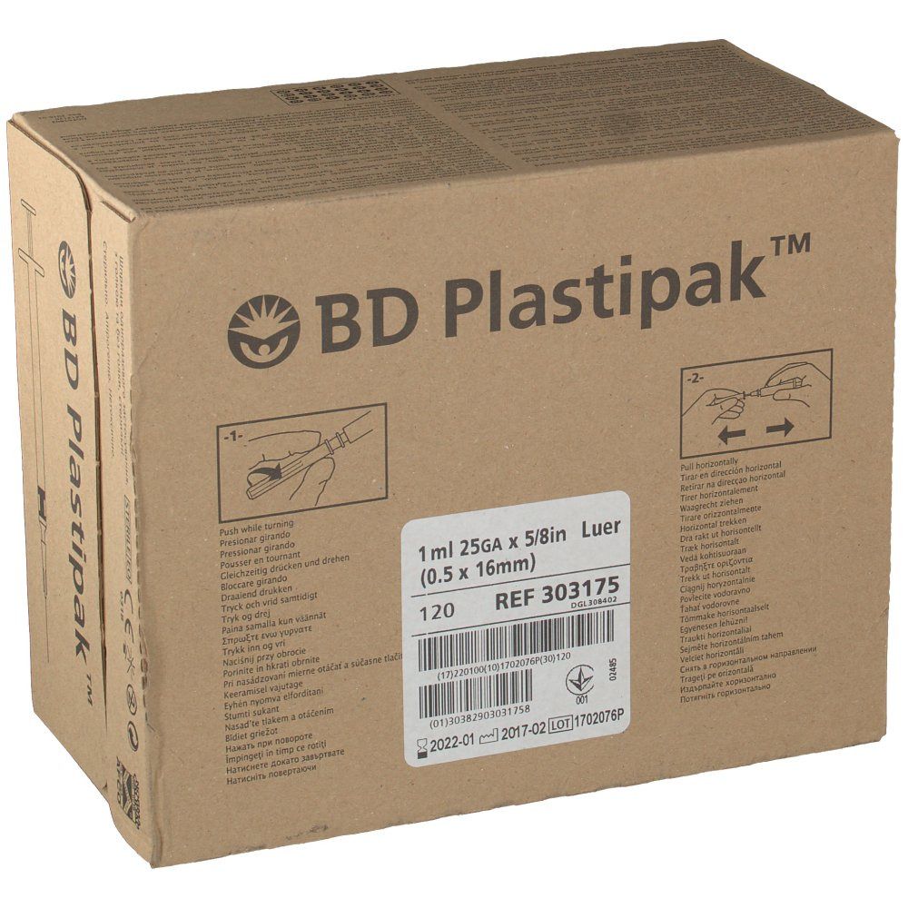 Image of BD Plastipak™ 1 ml Spritze + Nadel