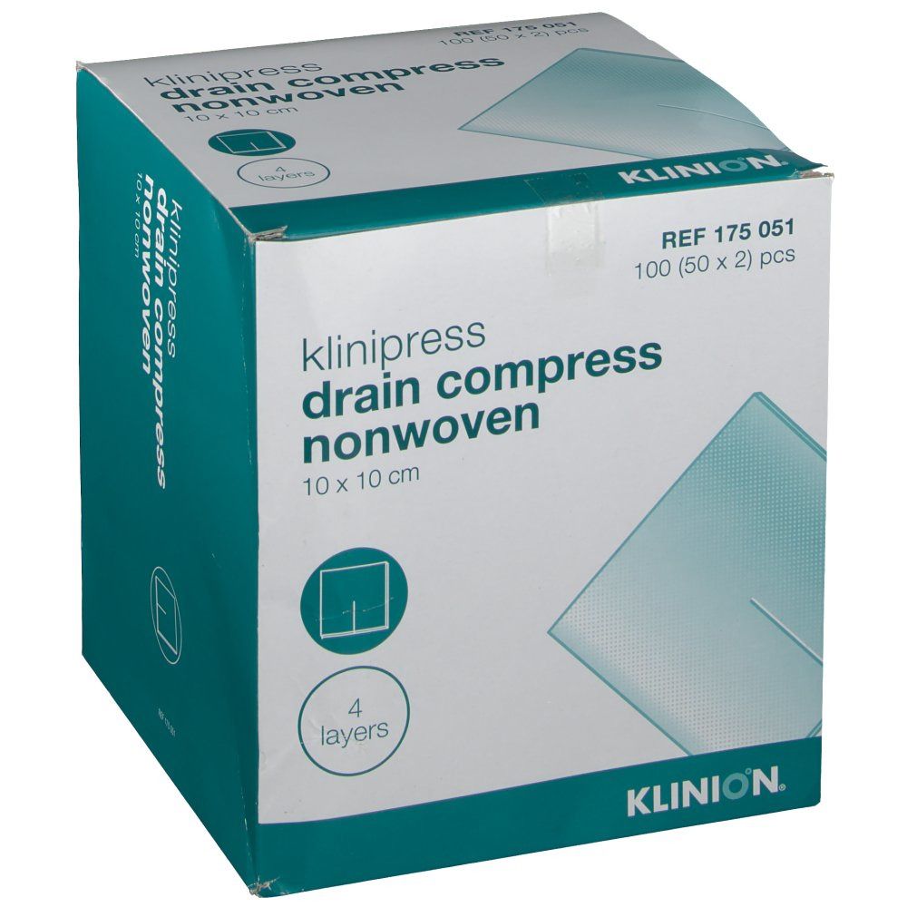 Image of Klinion klinipress drain nw compress 10 x 10 cm