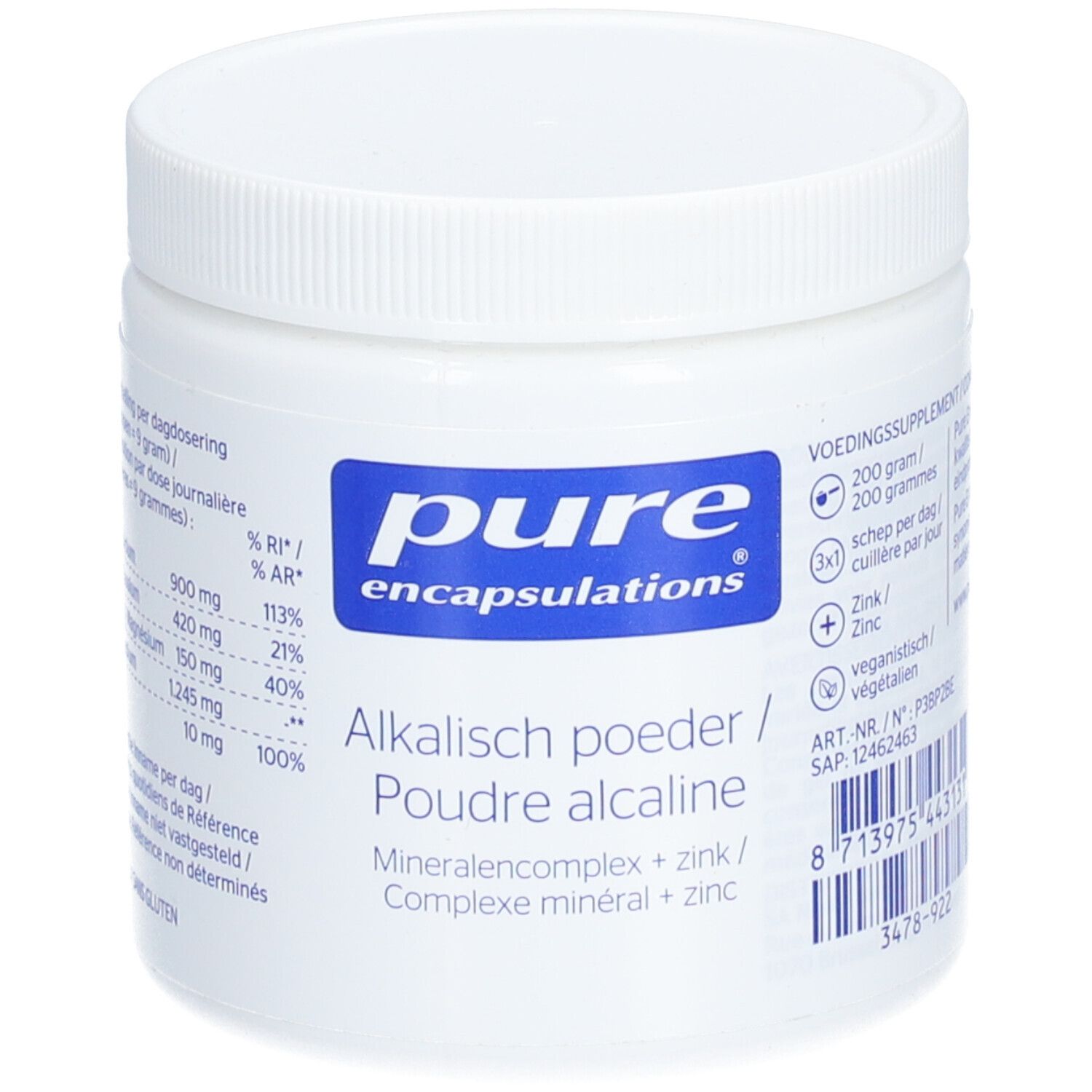 Image of pure encapsulations® alkalisches Pulver Pure 365
