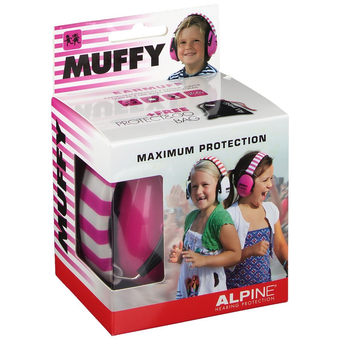 Alpine Muffy Kids Casque de protection auditive Rose