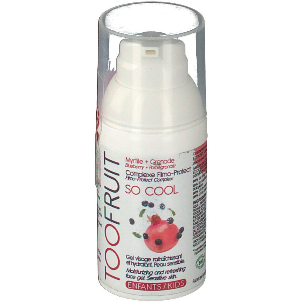 TOOFRUIT So Cool Hydrating Face Gel Kids Bosbes - Granatapfel Bio