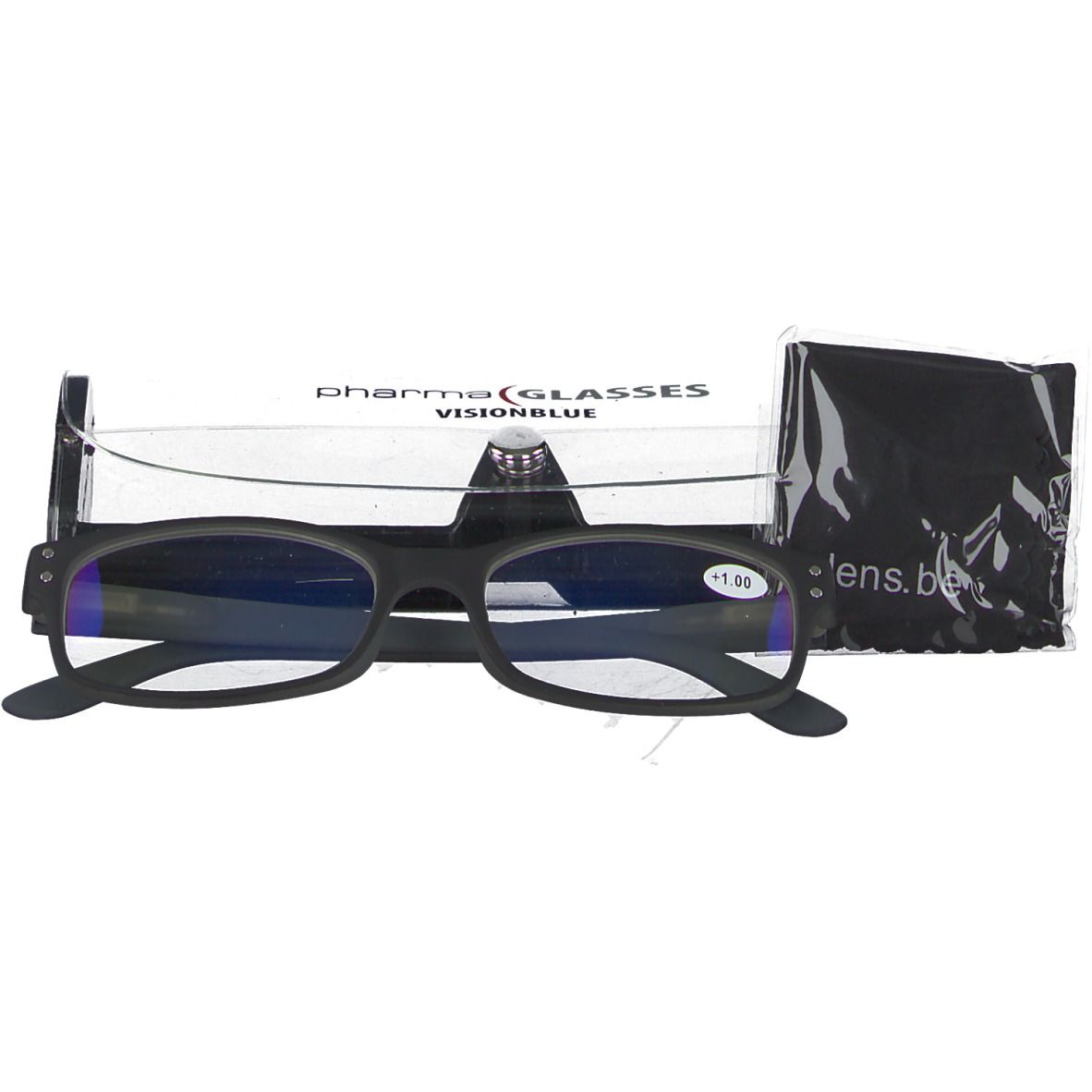 Pharmaglasses Visionblue Lesebrille +1,00 schwarz
