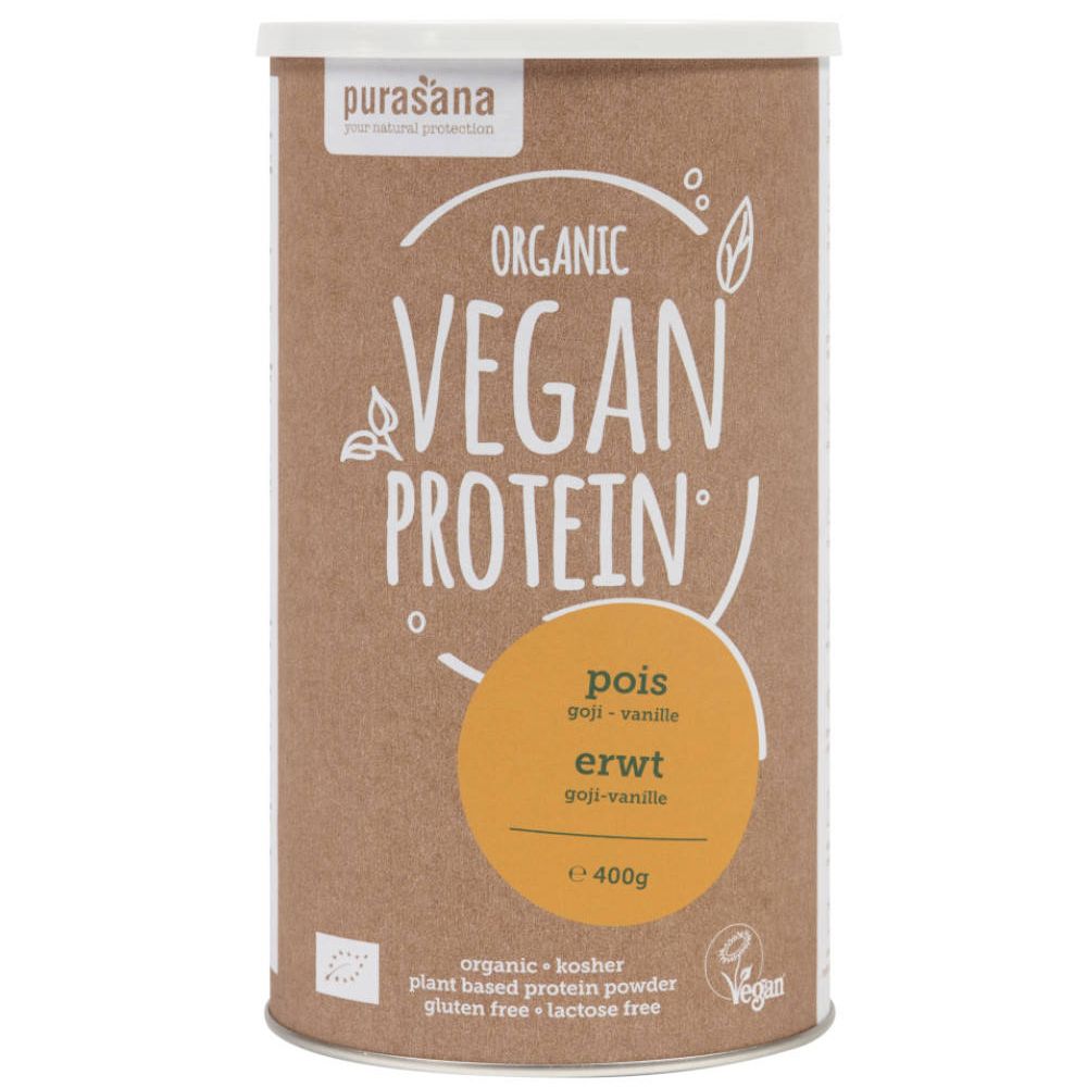 Purasana Erbsenprotein vegan Goji Vanille
