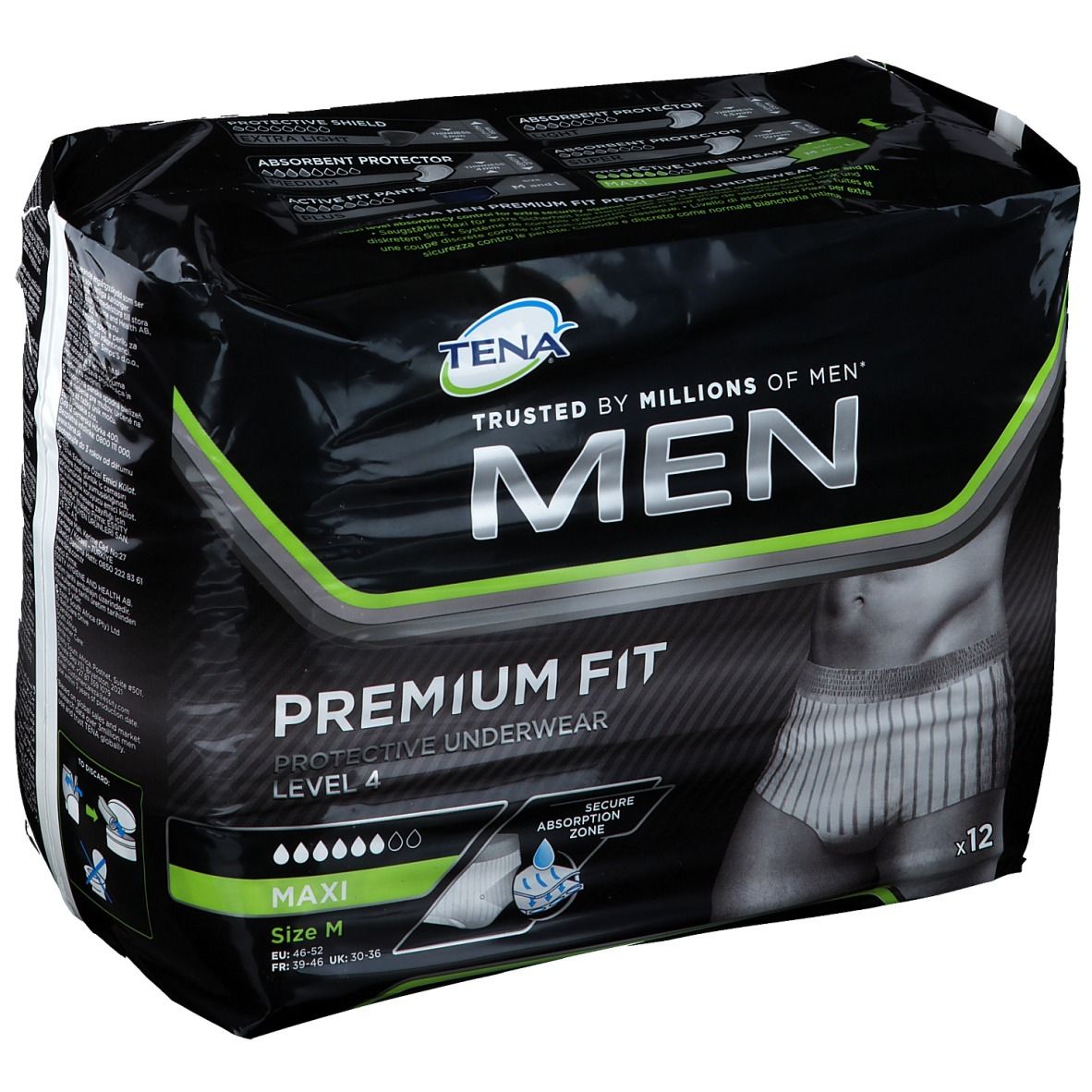 TENA® MEN PREMIUM FIT Protective Underwear Level 4 Medium - shop ...