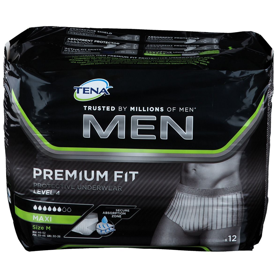TENA® MEN PREMIUM FIT Protective Underwear Level 4 Medium - shop ...