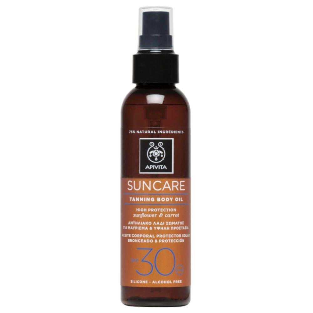 Apivita Suncare Huile bronzante pour le corps SPF30