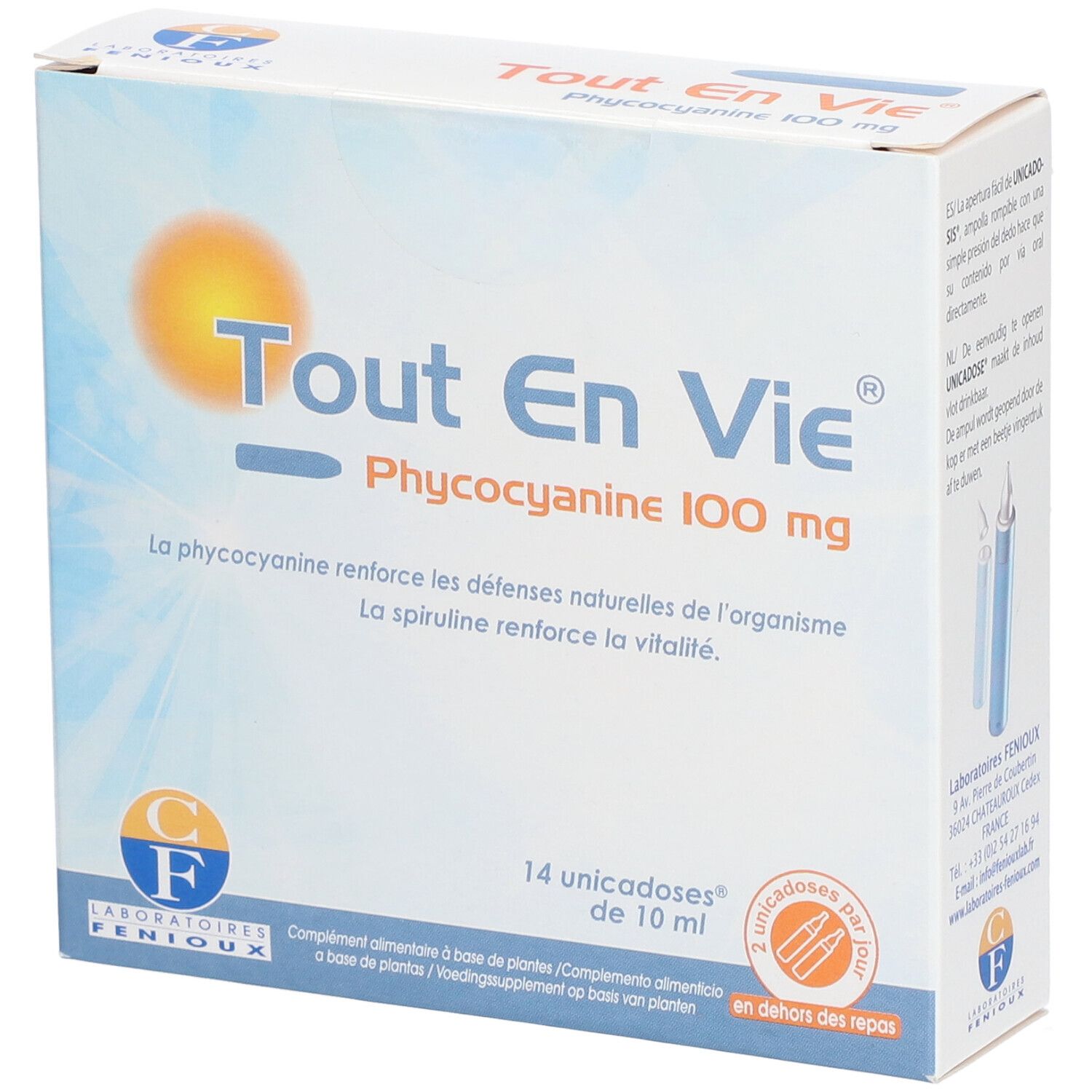 Tout en vie ® Phycocyanin 100 mg Ampullen
