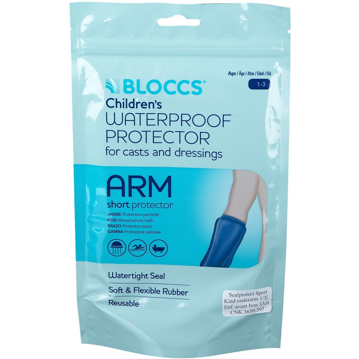 Bloccs Wasserdichter Gipsschutz Arm für Kinder