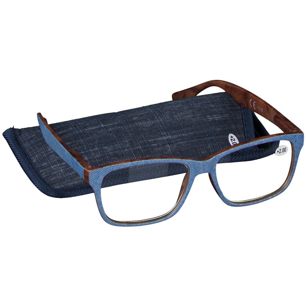 Pharma Glasses Lesebrille Palerma Jeans + 2.00