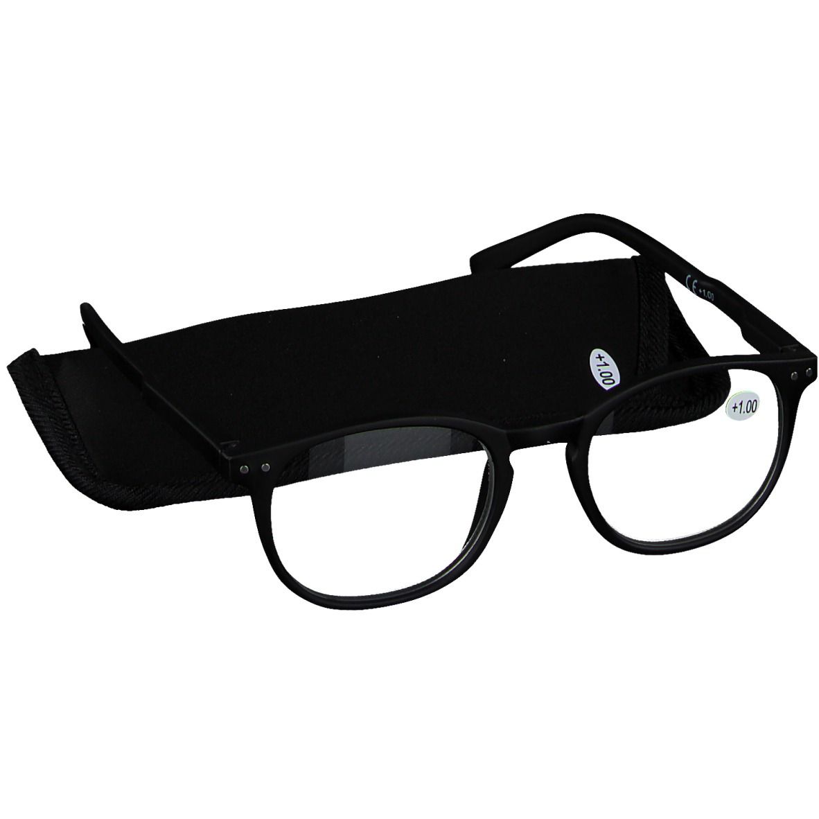 Pharma Glasses Lesebrille schwarz + 1.00