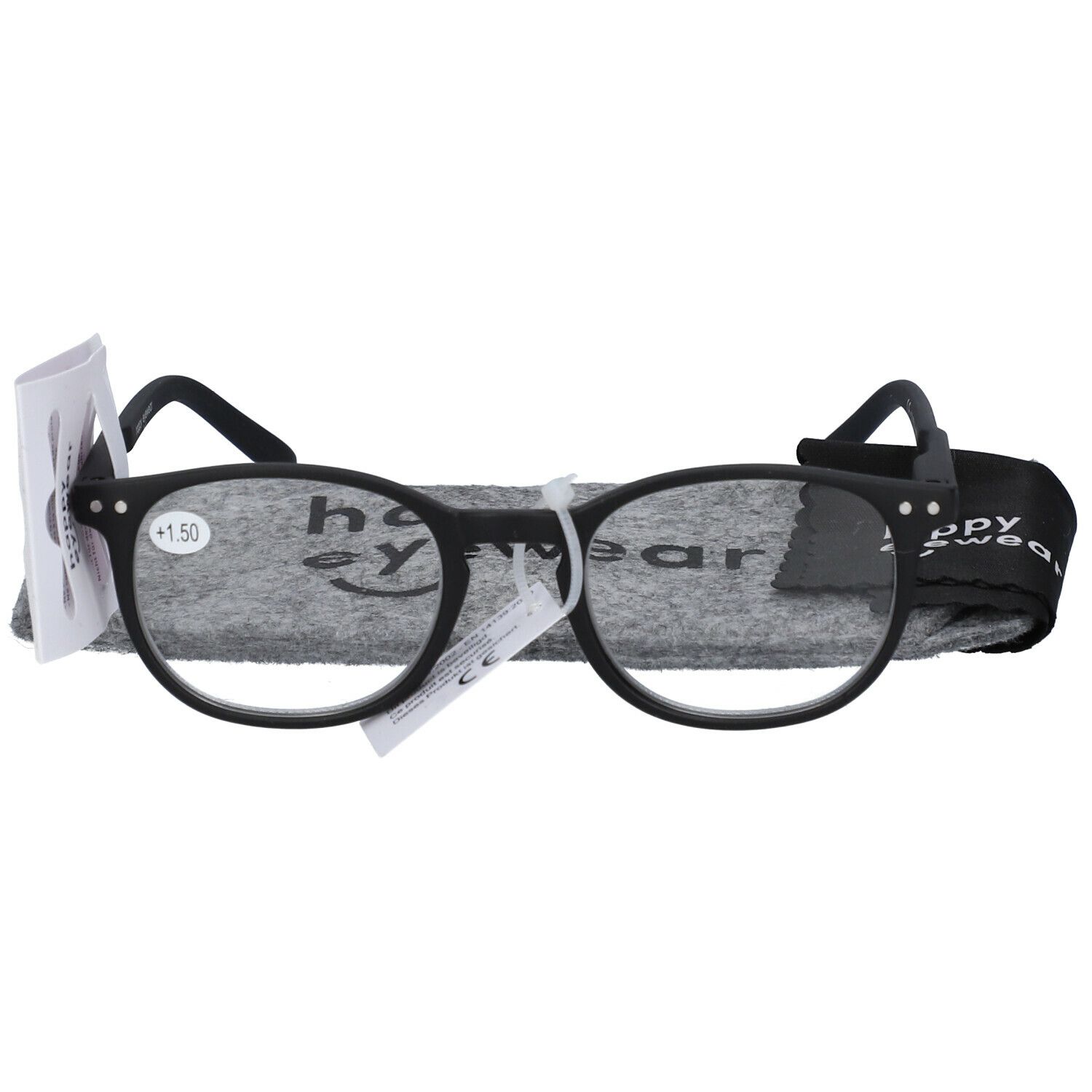 Pharma Glasses Lesebrille Roma schwarz + 1.50