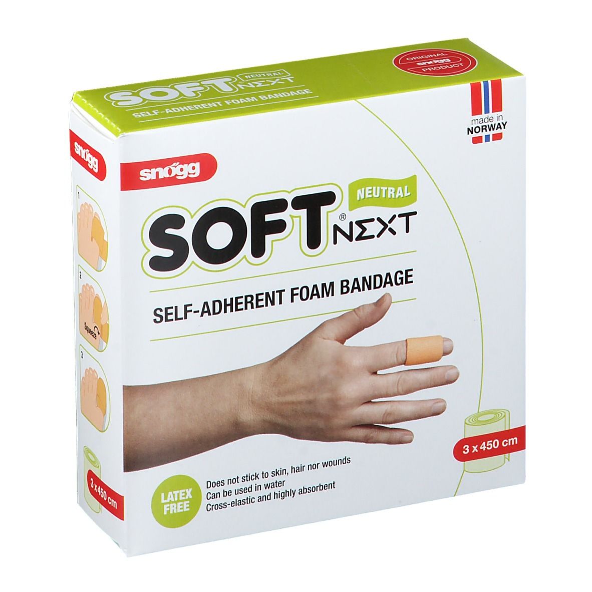 Image of Soft® Snogg Next Natural selbsthaftende Weichschaum-Bandage 3 x 450 cm