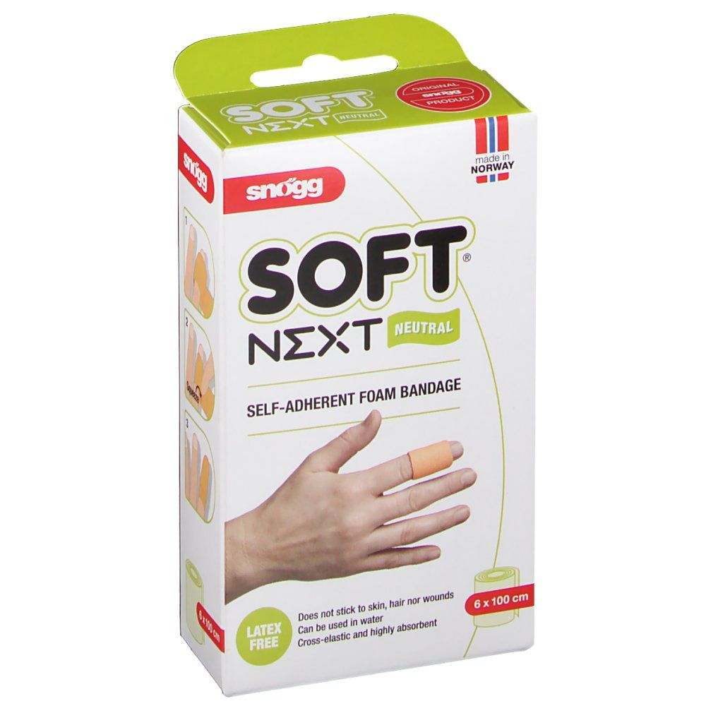 Image of Soft® Snogg Next Natural selbsthaftende Weichschaum-Bandage 1 x 6 cm