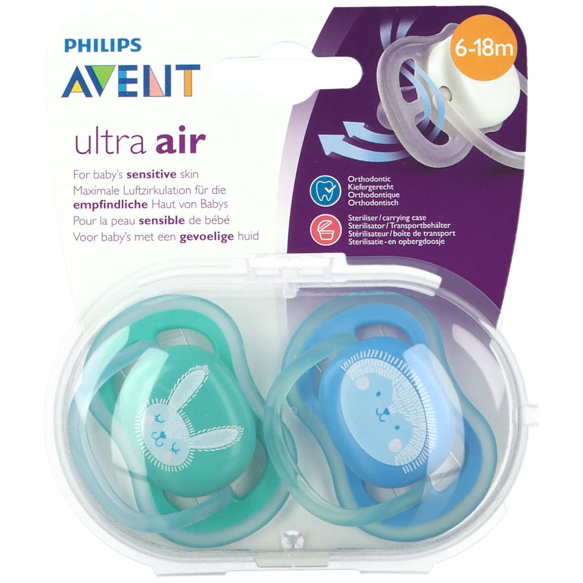 Image of Philips® AVENT Ultra air Schnuller 6-18 Monate BPA-frei