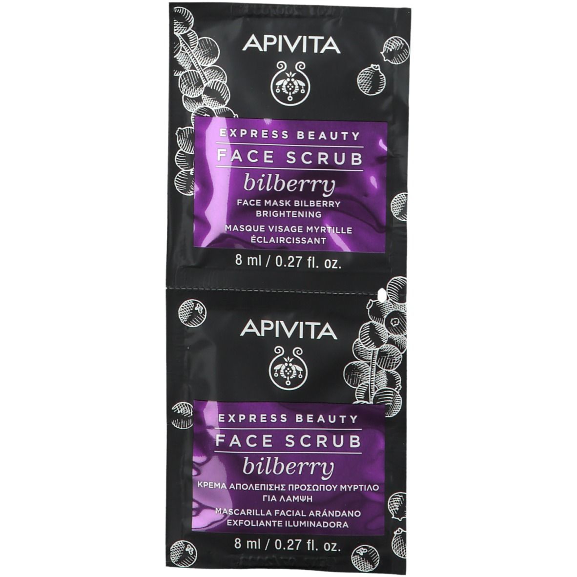 APIVITA EXPRESS BEAUTY Aufhellendes Gesichtspeeling mit Heidelbeere