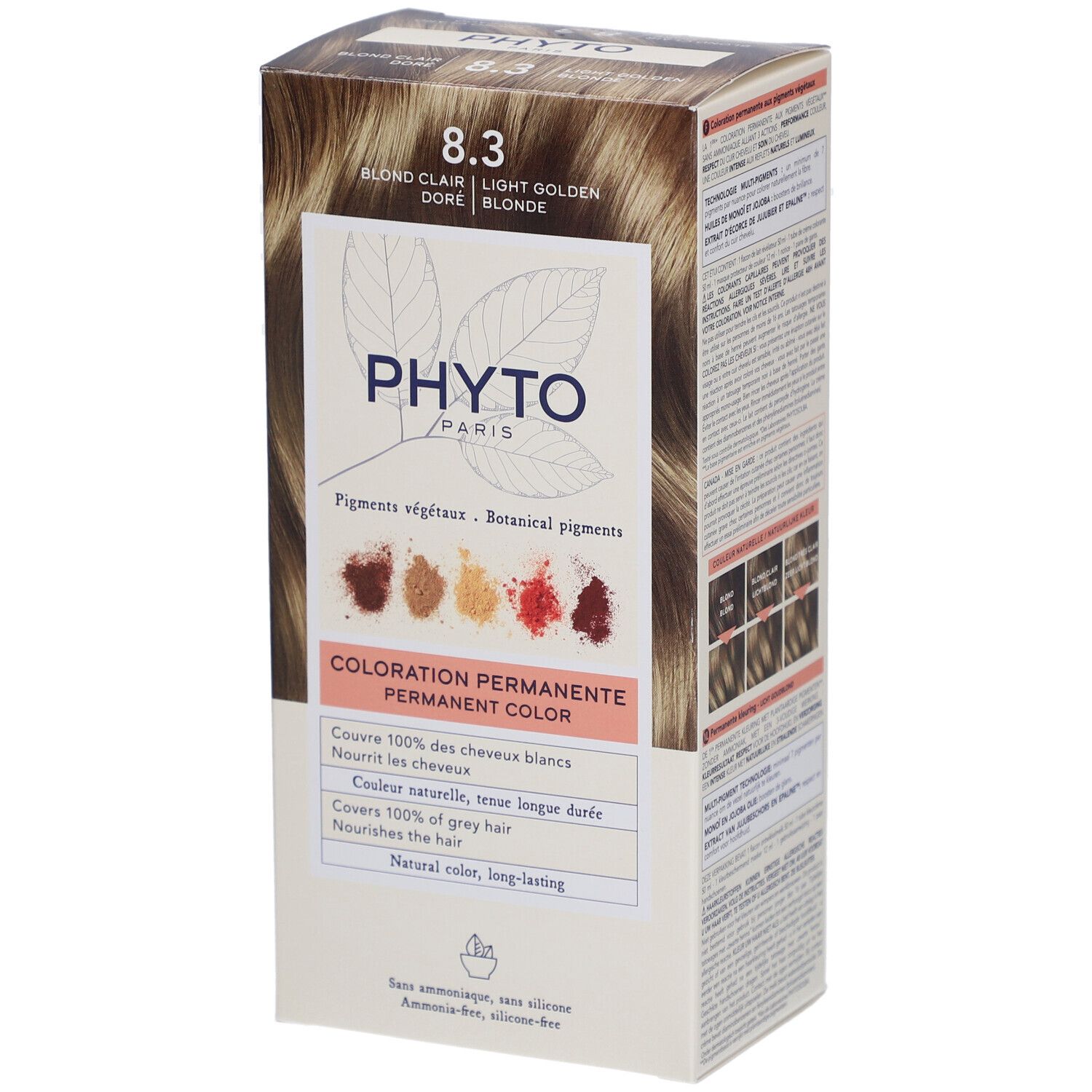 PHYTO COLOR Permanente Coloration 8.3 Gold-Hellblond