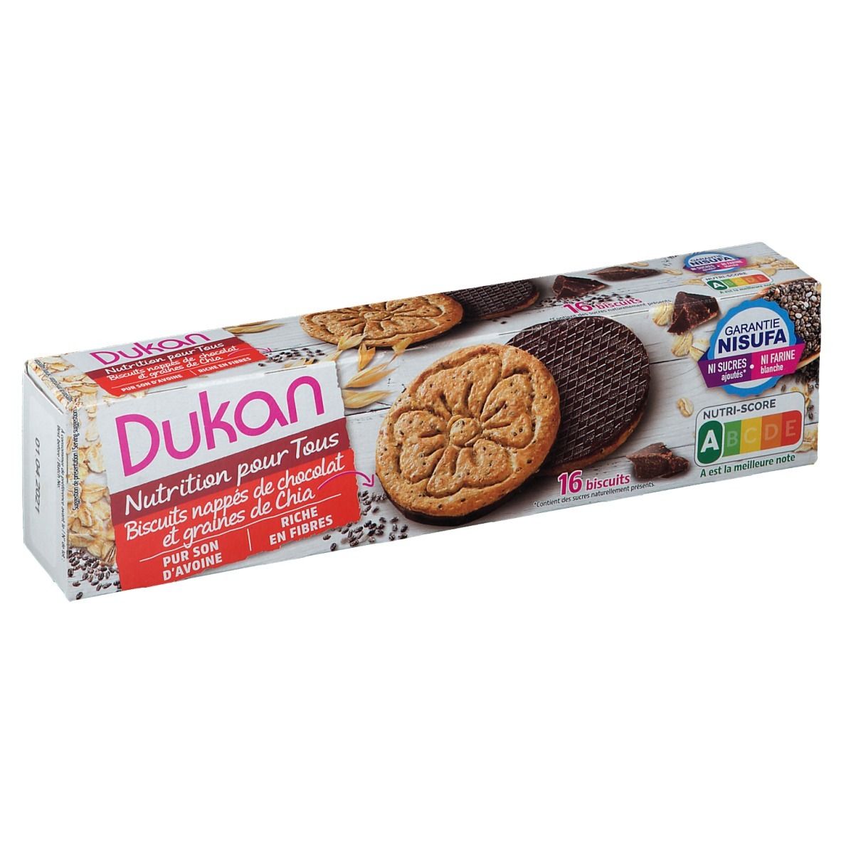 Image of Dukan® Chiasamenkekse mit Schokoladenglasur