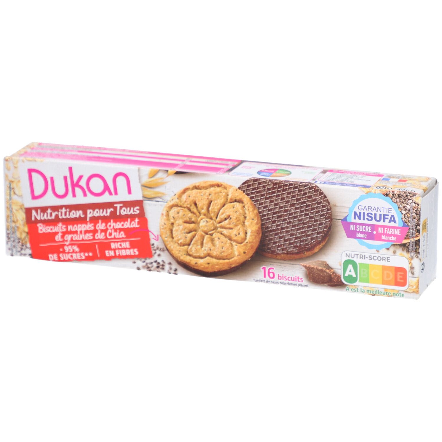 Image of Dukan® Chiasamenkekse mit Schokoladenglasur