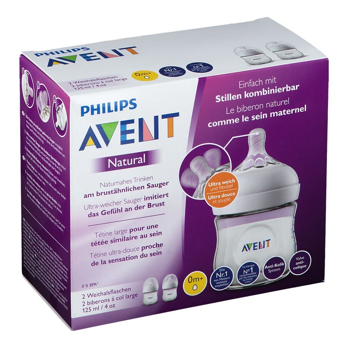 Image of Philips Avent Naturnah Flasche 2x 125 ml