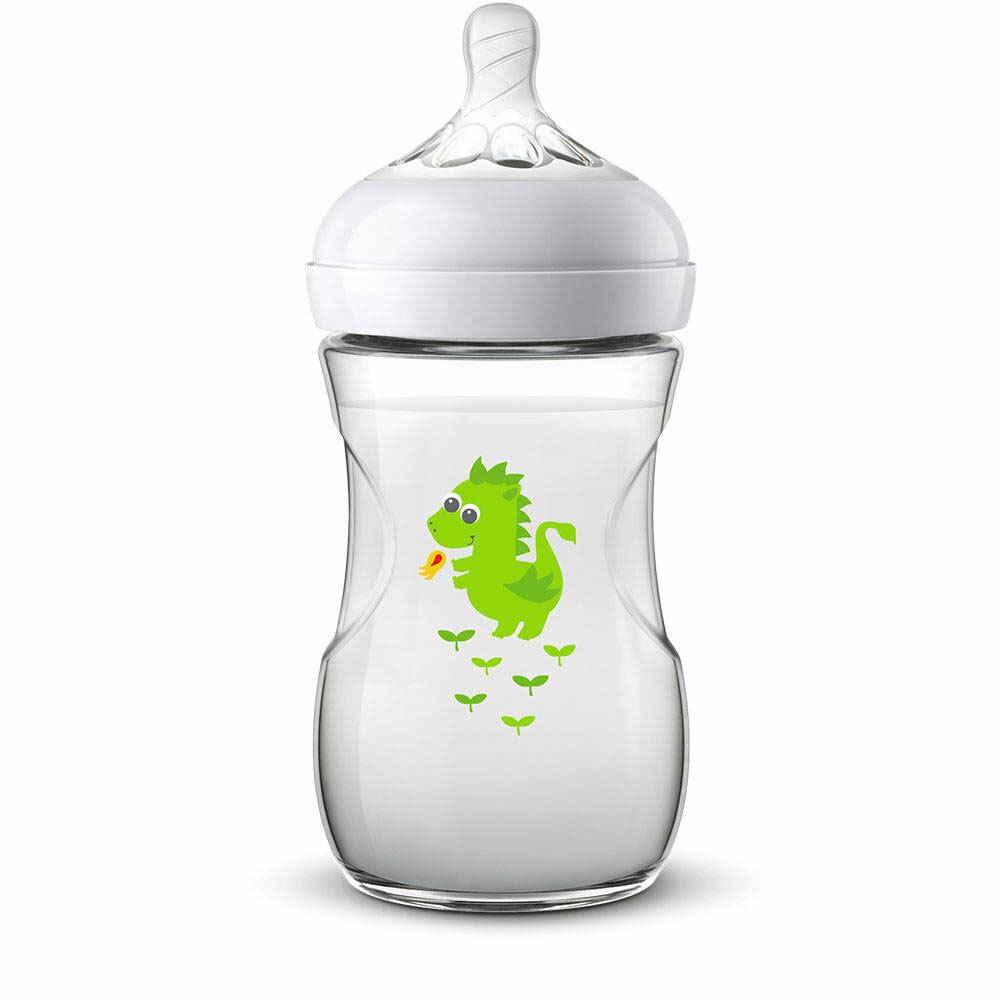 Image of Philips Avent Naturnah Flasche 260 ml mit Drachendesign