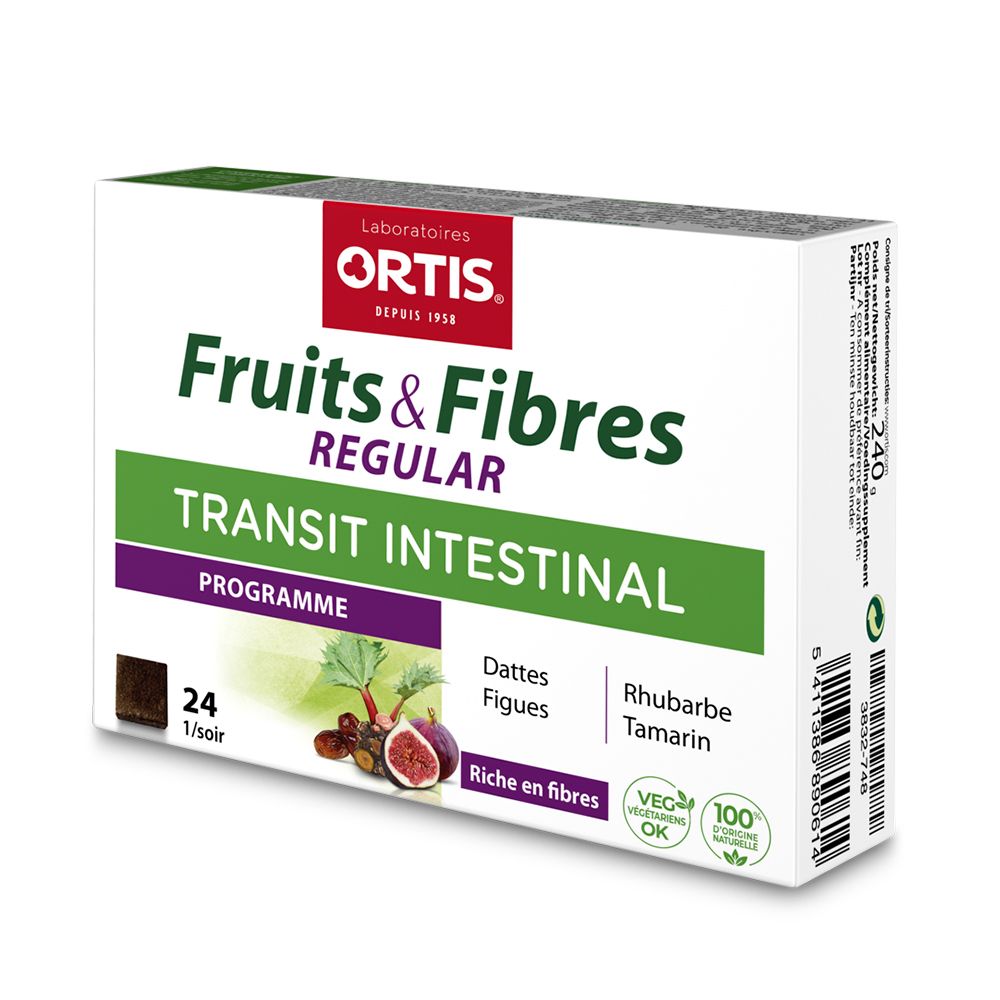 Image of Ortis® Fruits & Fibres Regular Transit Intestinal Programme Würfel