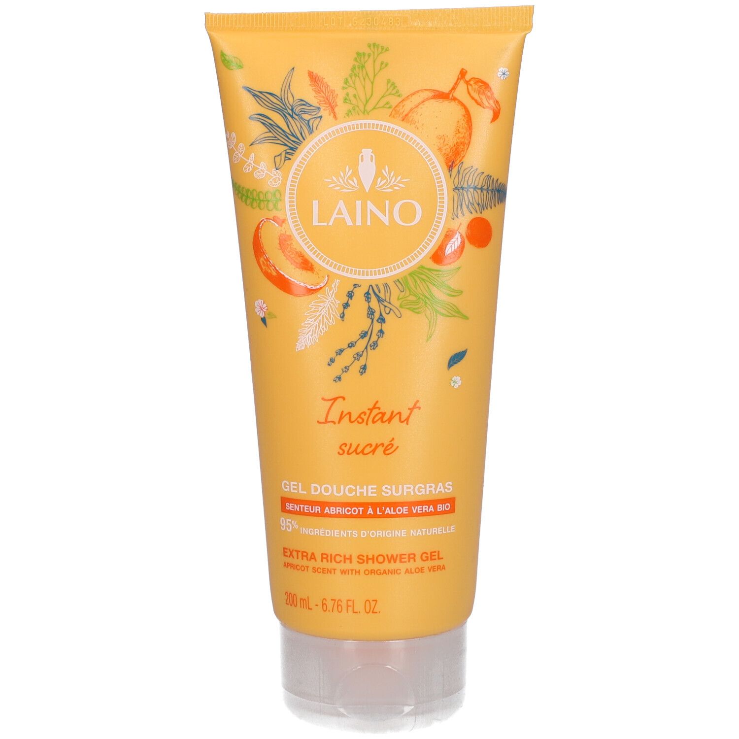 LAINO Duschgel Aprikosenduft & BIO Aloe Vera