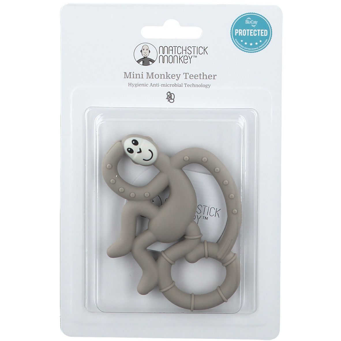 Matchstick Monkey Mini Jouet de dentition Gris