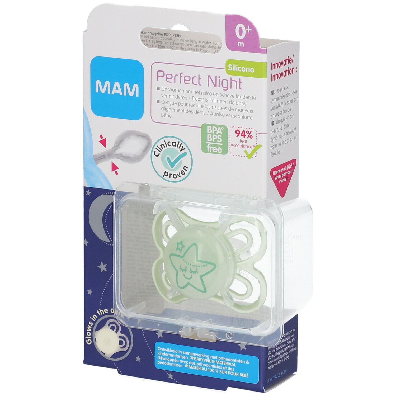 MAM Perfect Night Silikonschnuller 0-6 Monate