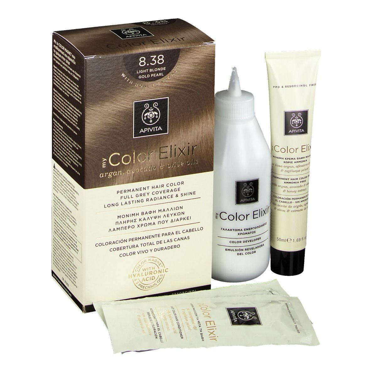 APIVITA My Color Elixir 8.38 Blond claire Gold Pearl