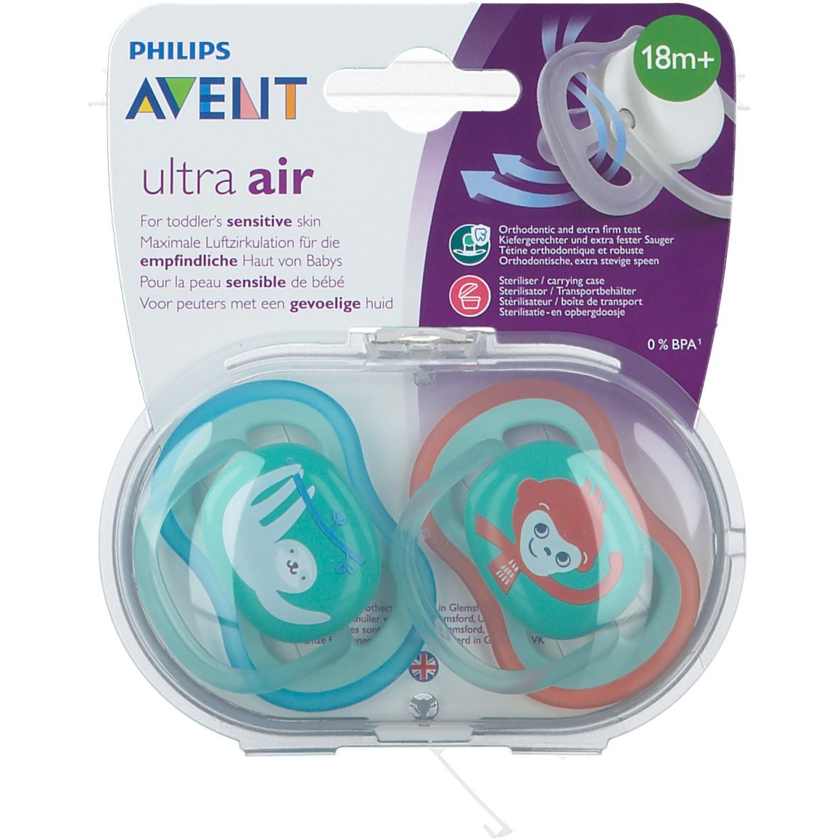 Avent Sucette Ultra Air +18 Mois+ (Couleur non sélectionnable)