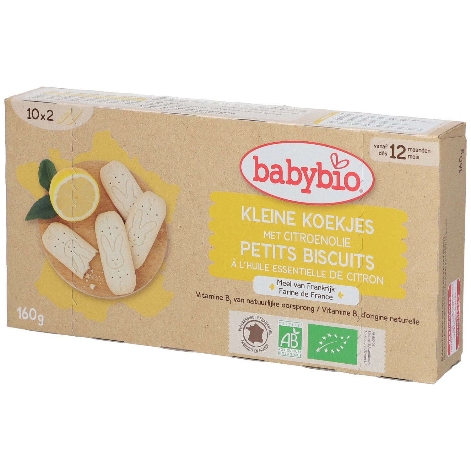 babybio® PETITS BISCUITS mit essentiellen Zitronenöl