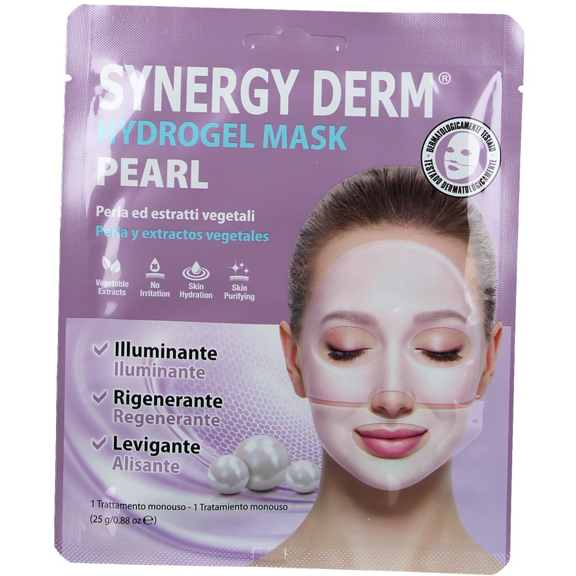 SYNERGY DERM® Hydrogel Maske Pearl