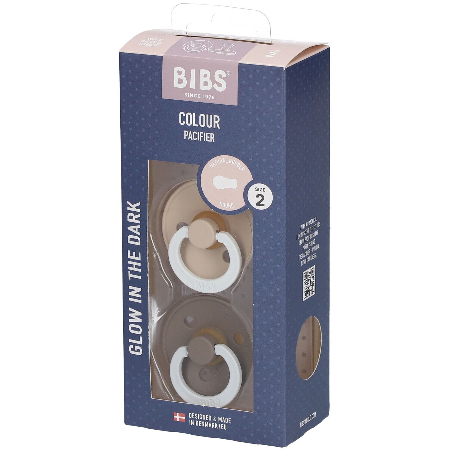 BIBS® BIBS COLOUR Glow in the Dark Vanilla 6-18 mois Taille 2