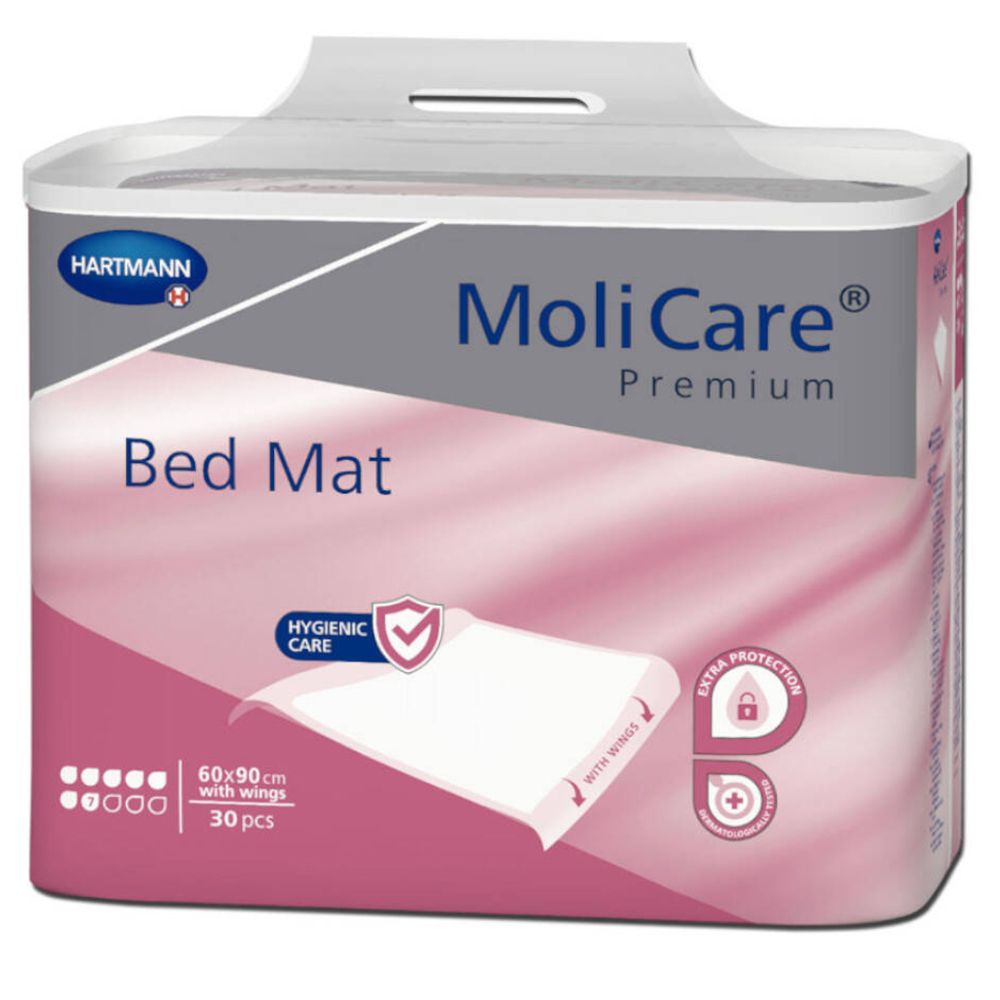 MoliCare Premium Bed Mat 7 Tropfen 60x90 cm mit Flügeln